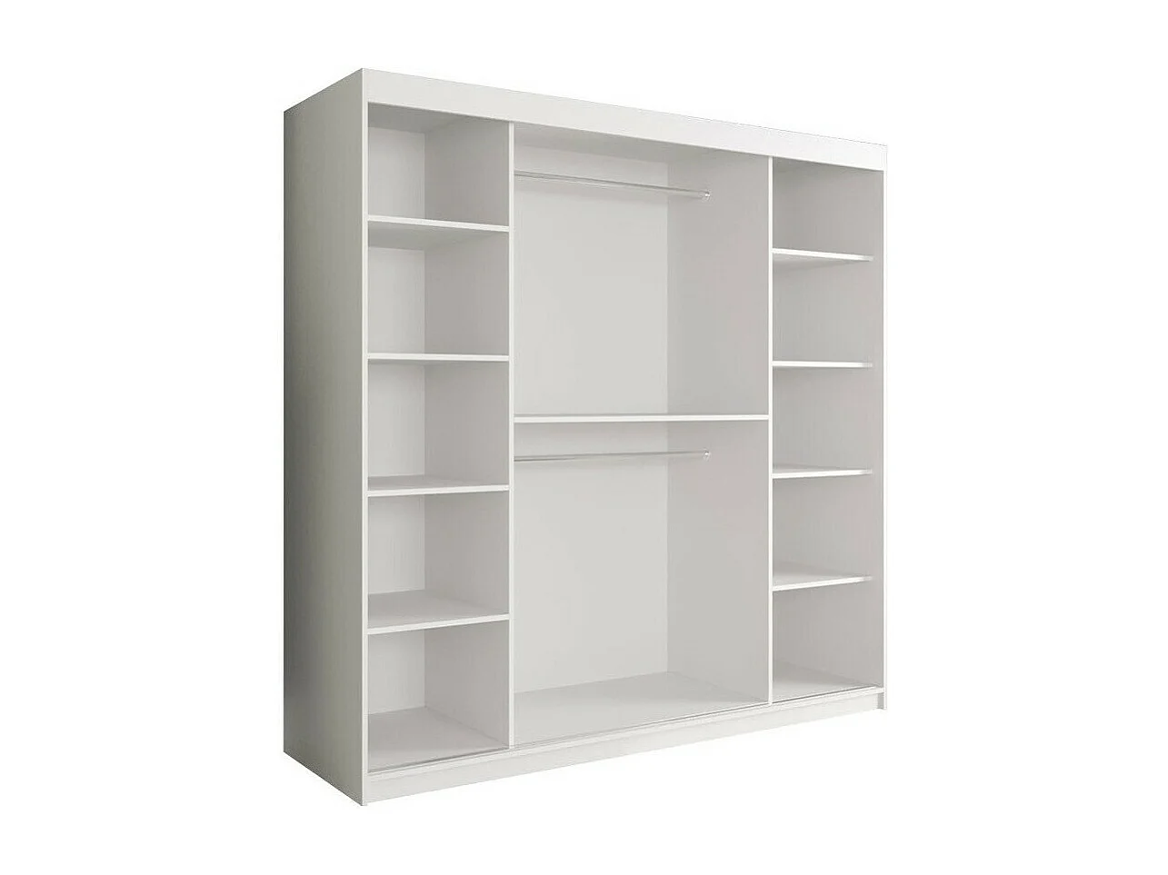 Armadio Hartford 262, Nero opaco|Marmo nero, 200x200x62cm, Porte armadi: Scorrevoli