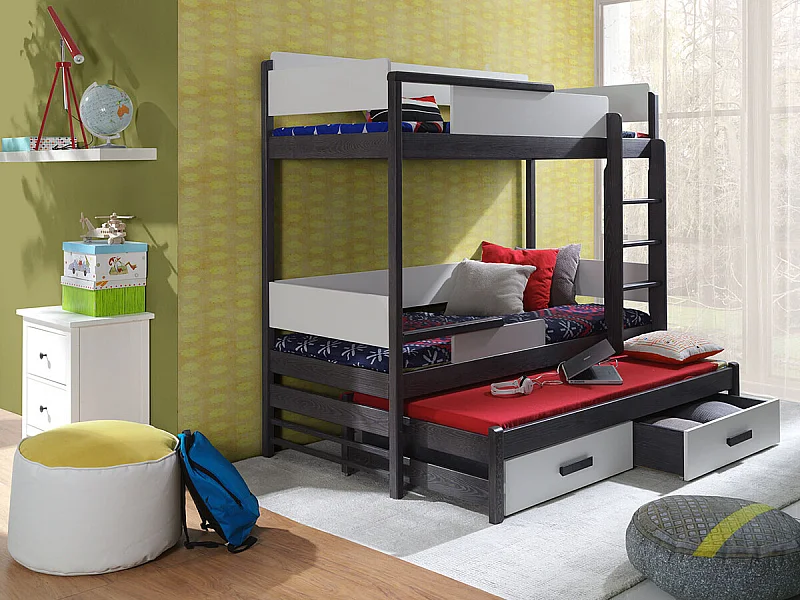 Beliche Henderson 114, Beliche com cama extra, Cinzento, Madeira