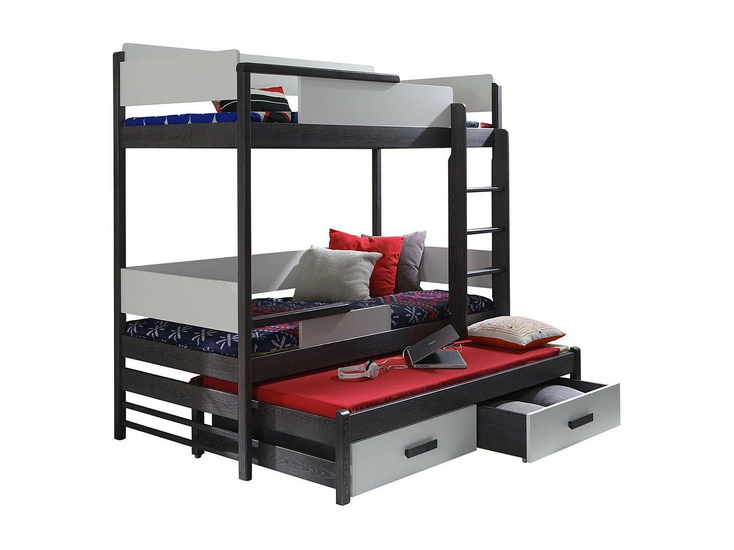 Beliche Henderson 114, Beliche com cama extra, Cinzento, Madeira