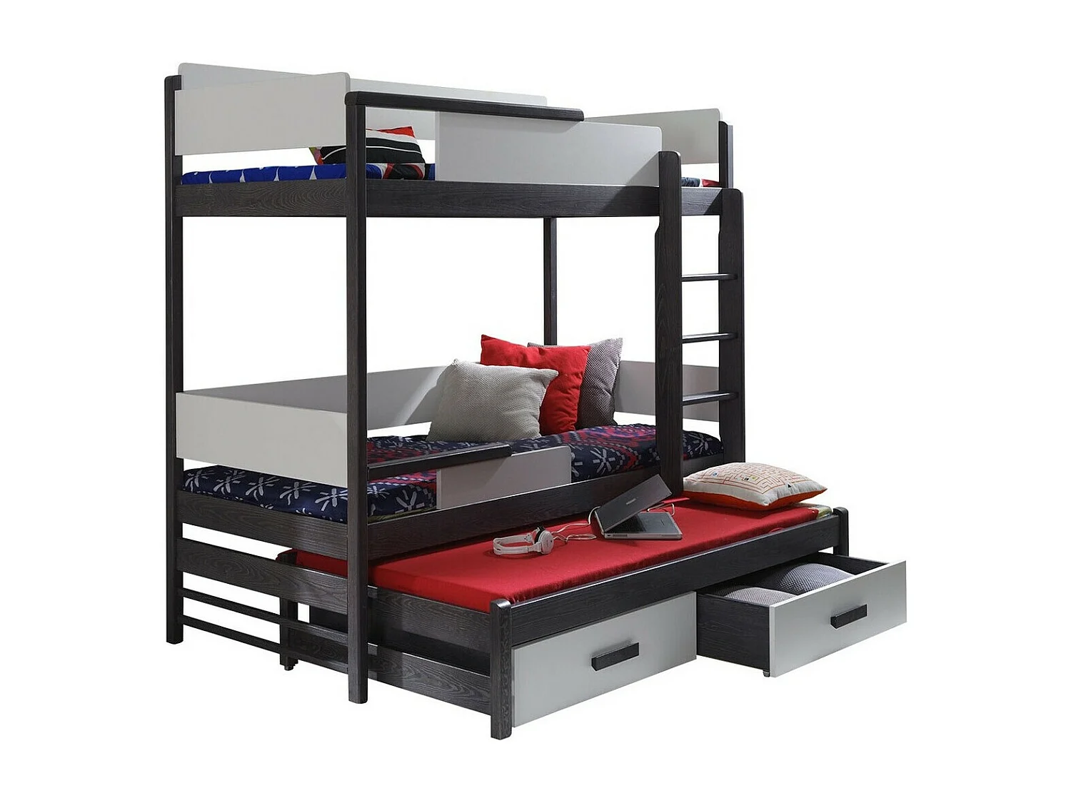 Beliche Henderson 113, Beliche com cama extra, Cinzento, Madeira