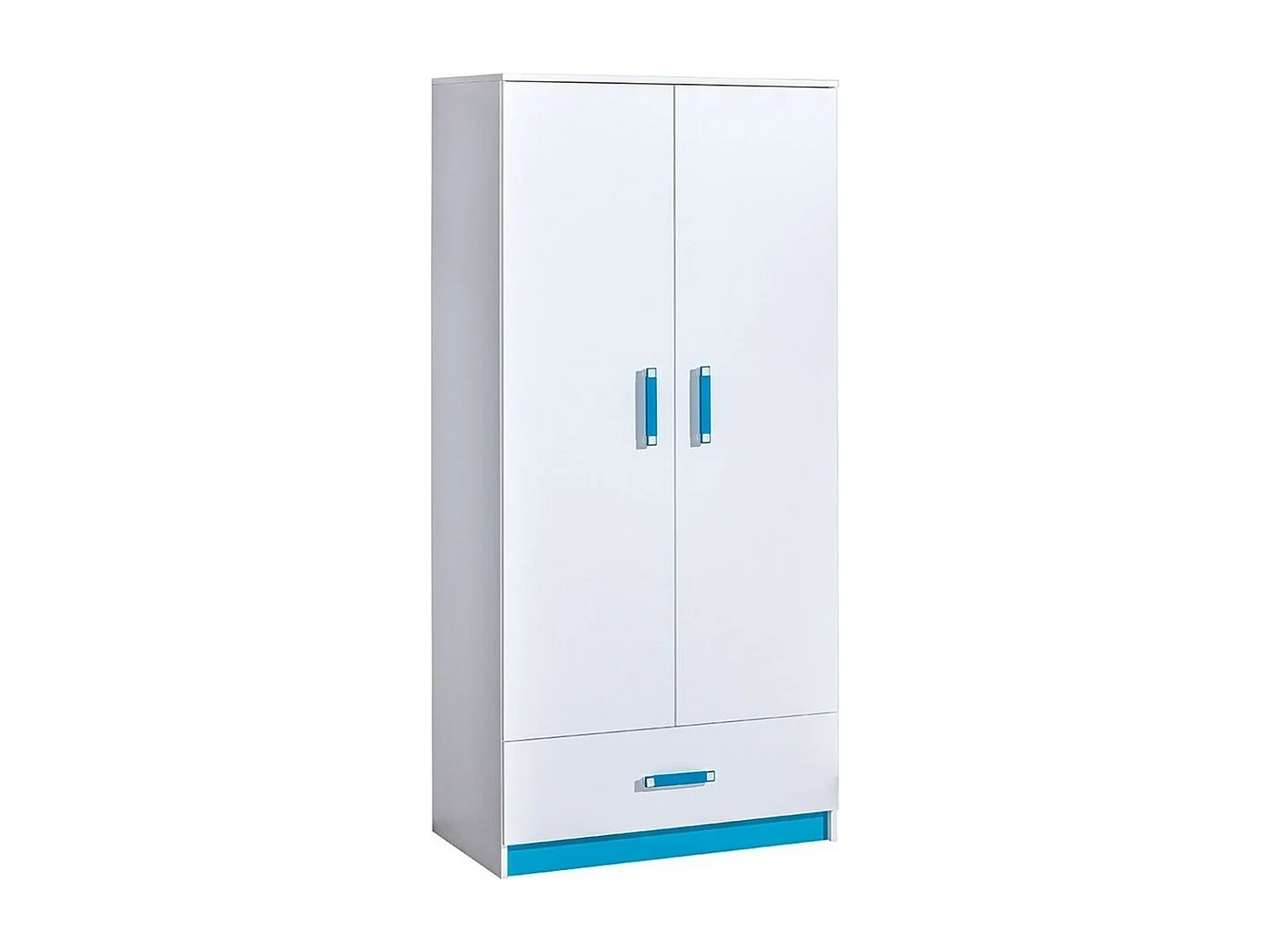 Armoire Sorviru 103, Turquoise|Blanc, 189x90x50cm, Portes d'armoire: Avec des charnières