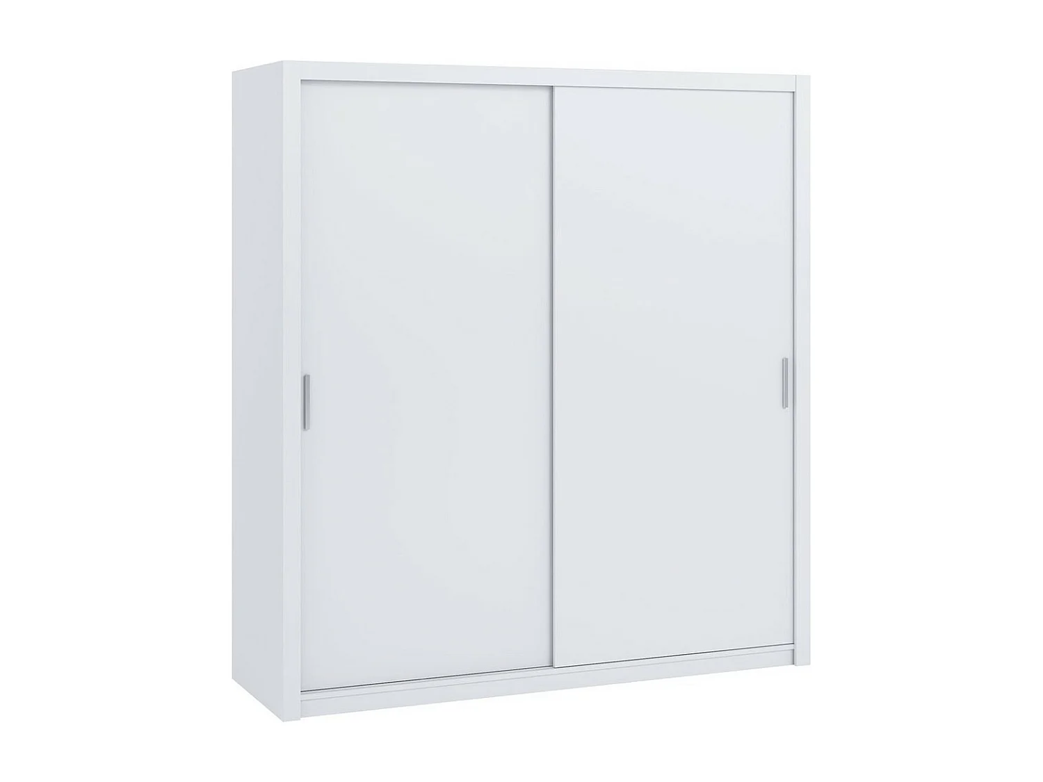 Armoire Catromi 107, Blanc, 215x200x62cm, Portes d'armoire: Coulissantes