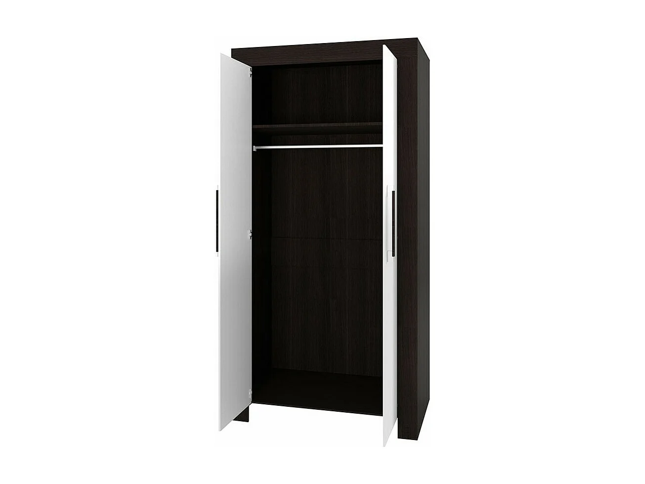Armoire Melfeli 100, Sonoma chêne, 201x100x61cm, Portes d'armoire: Avec des charnières