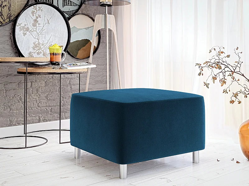 Puf Comfivo 126, Azul, 42x56x65cm, Tapiz, Patas: Plástico