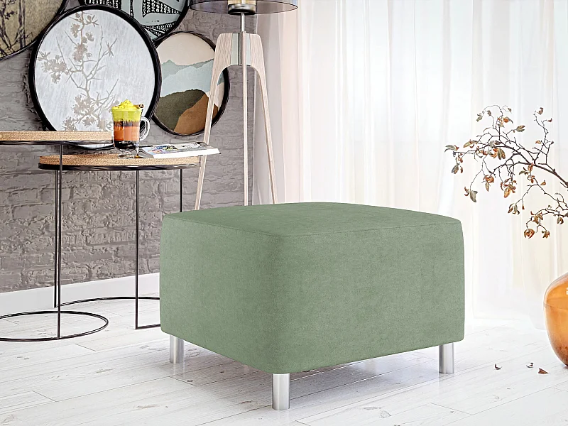 Puf Comfivo 126, Turquesa, 42x56x65cm, Tapiz, Patas: Plástico