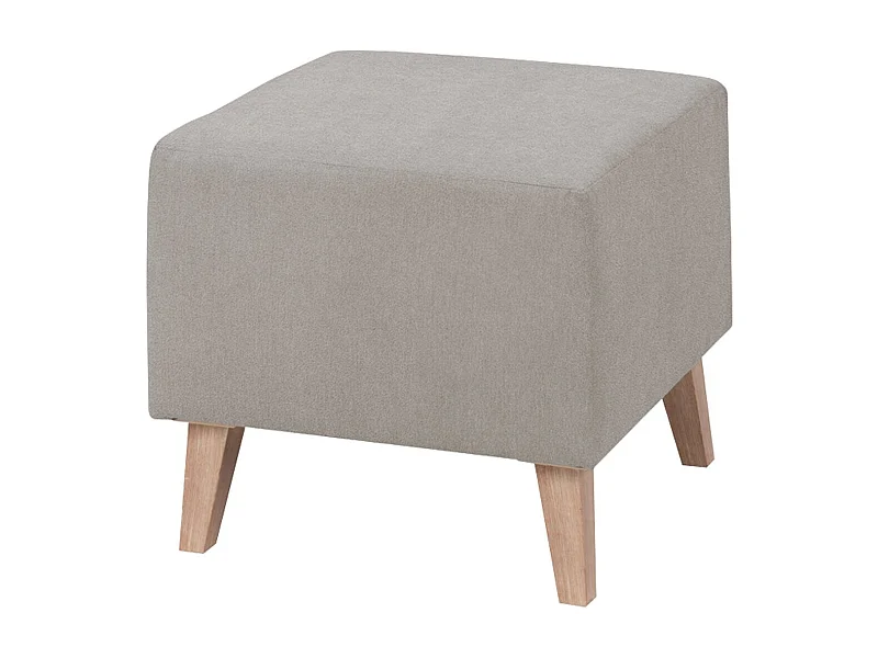 Pouf Delbene 103, Gris, 45x51x51cm, Pieds: Plastique