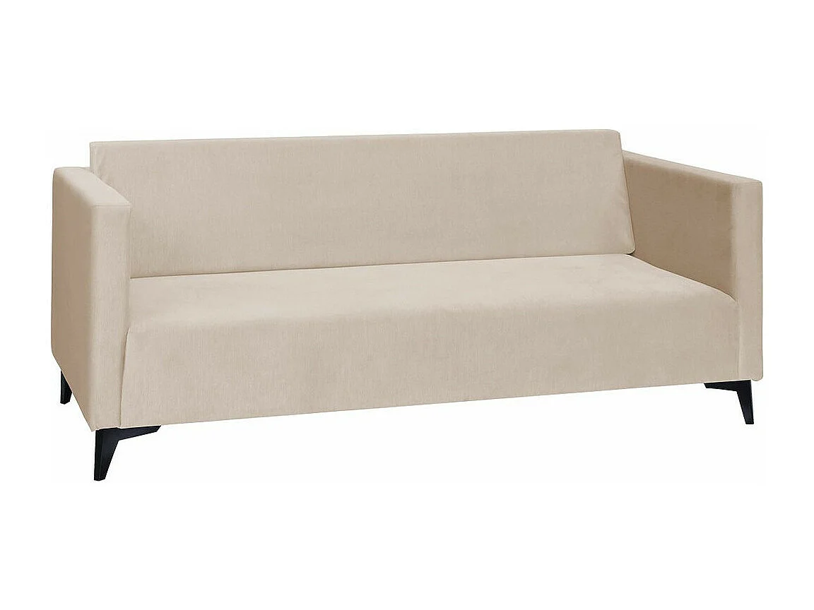 Canapé Virmore 100, Brun clair, 176x82x74cm, Tapisserie, Pieds: Plastique