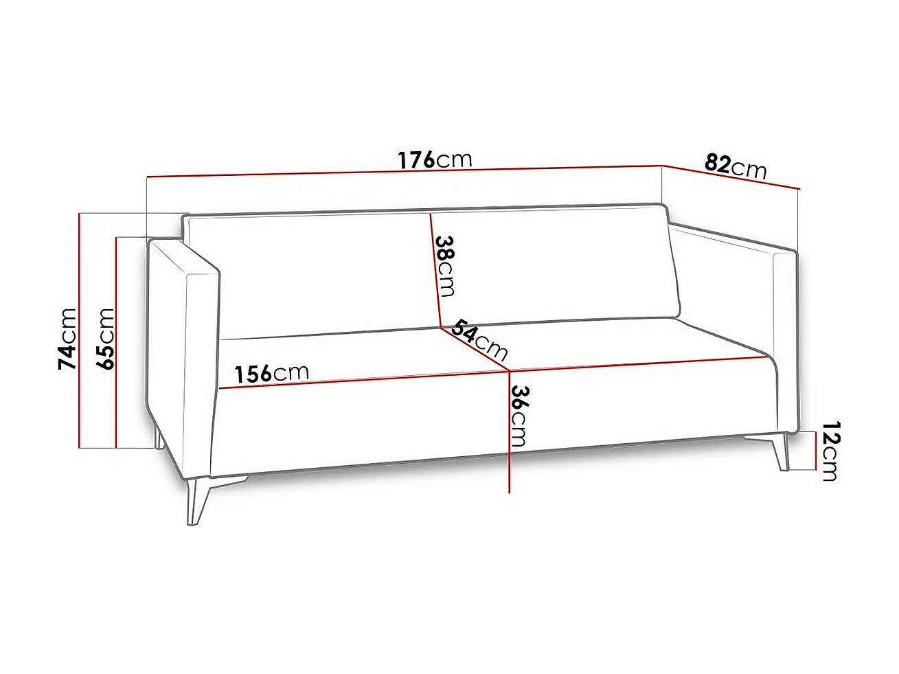 Sofá Virmore 100, Funcionalidade de dormir, Cama com arrumação, Tecido