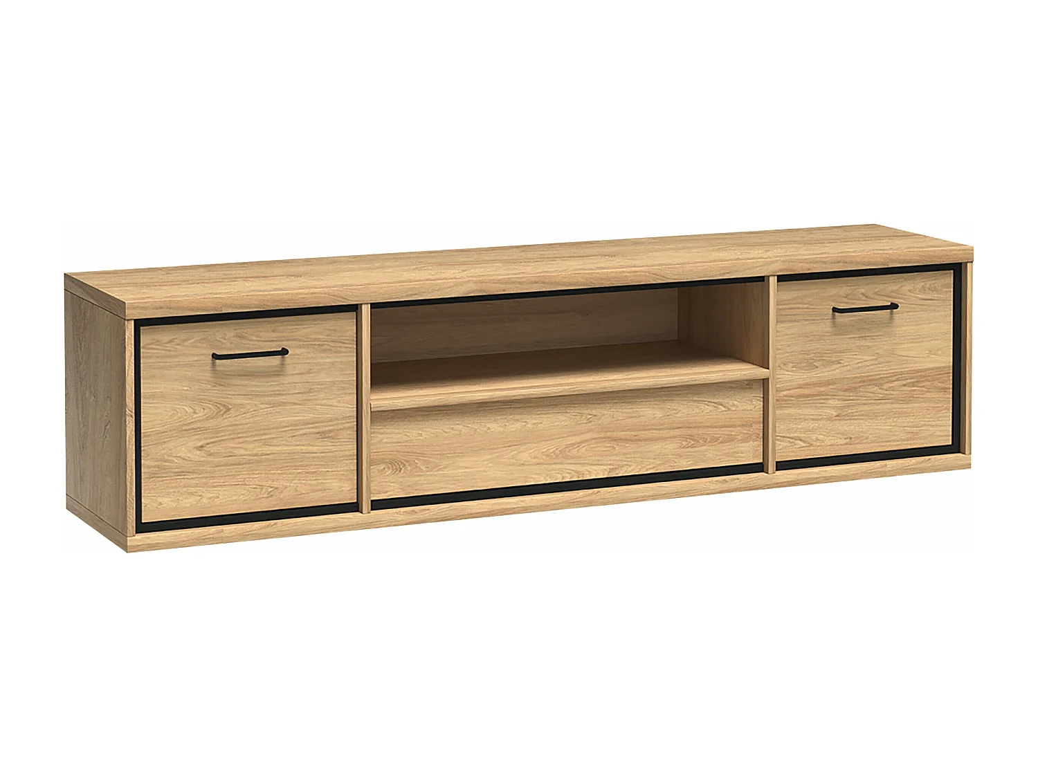 Mueble TV Stanton F112, Luminoso madera, Número de puertas: 2.00, Número de cajones: 1.00