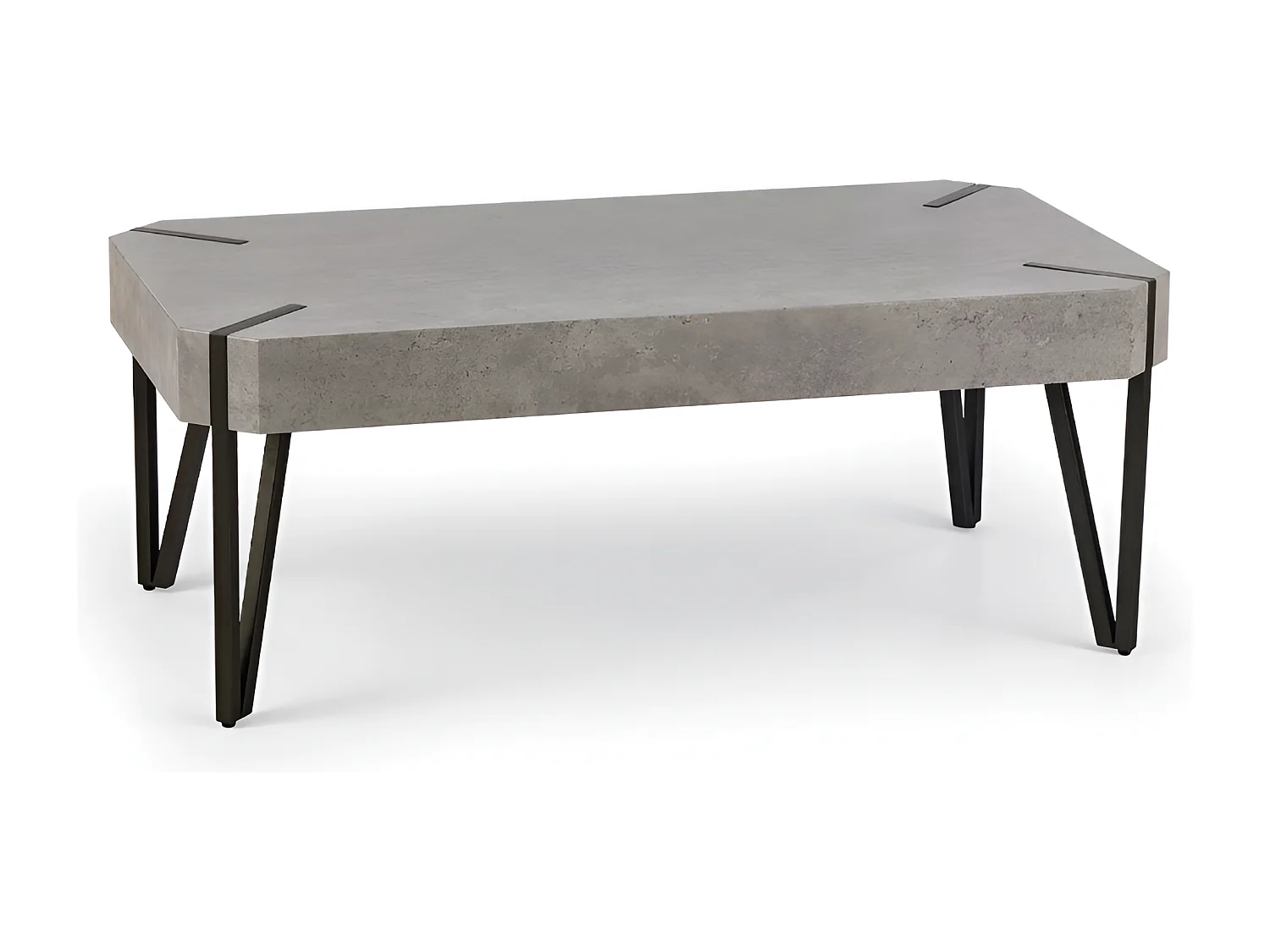 Couchtisch Emily/MDF&Metall/Eichebraun