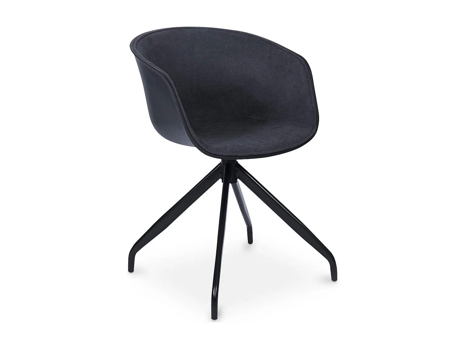 Chaise de bureau avec accoudoirs - Chaise de bureau design noire - Jodie Jaune