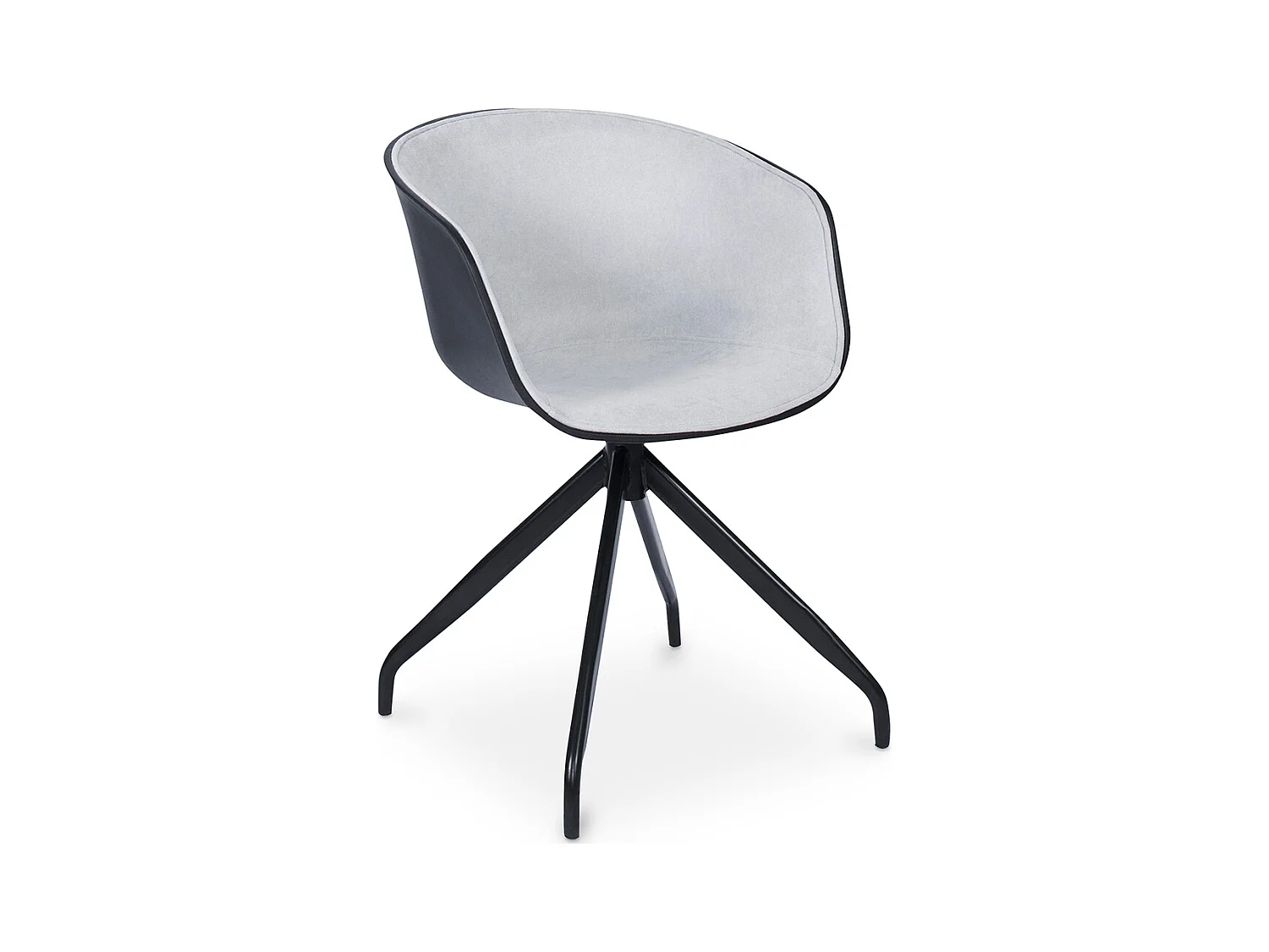 Chaise de bureau avec accoudoirs - Chaise de bureau design noire - Jodie Gris clair