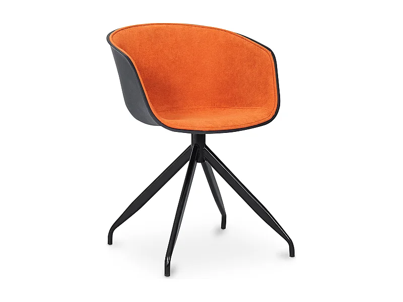 Silla de Oficina con Reposabrazos - Silla de Escritorio de Diseño Negro - Jodie