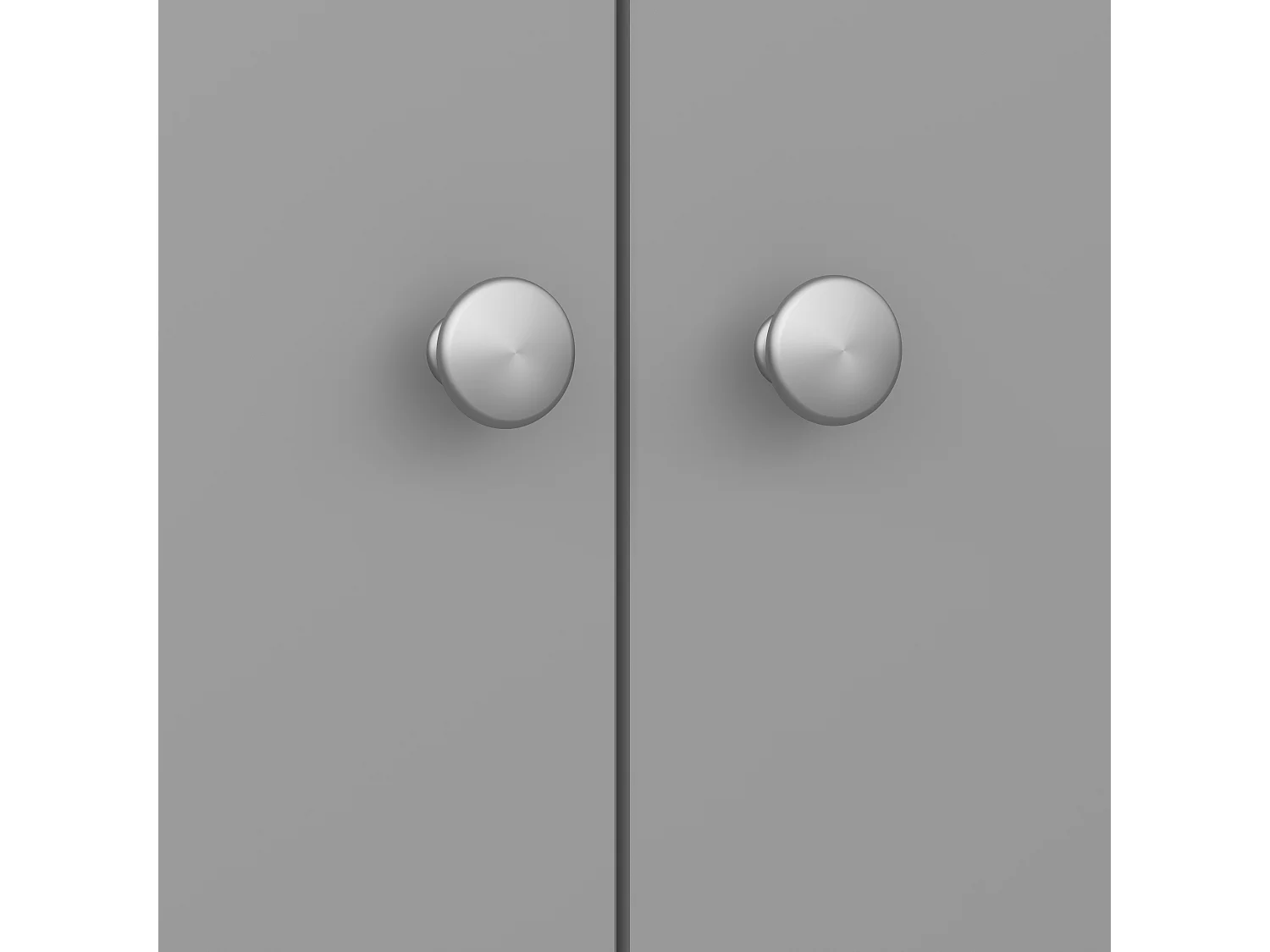 Baroque Kleiderschrank 2 Türen und 1 Schublade grau.