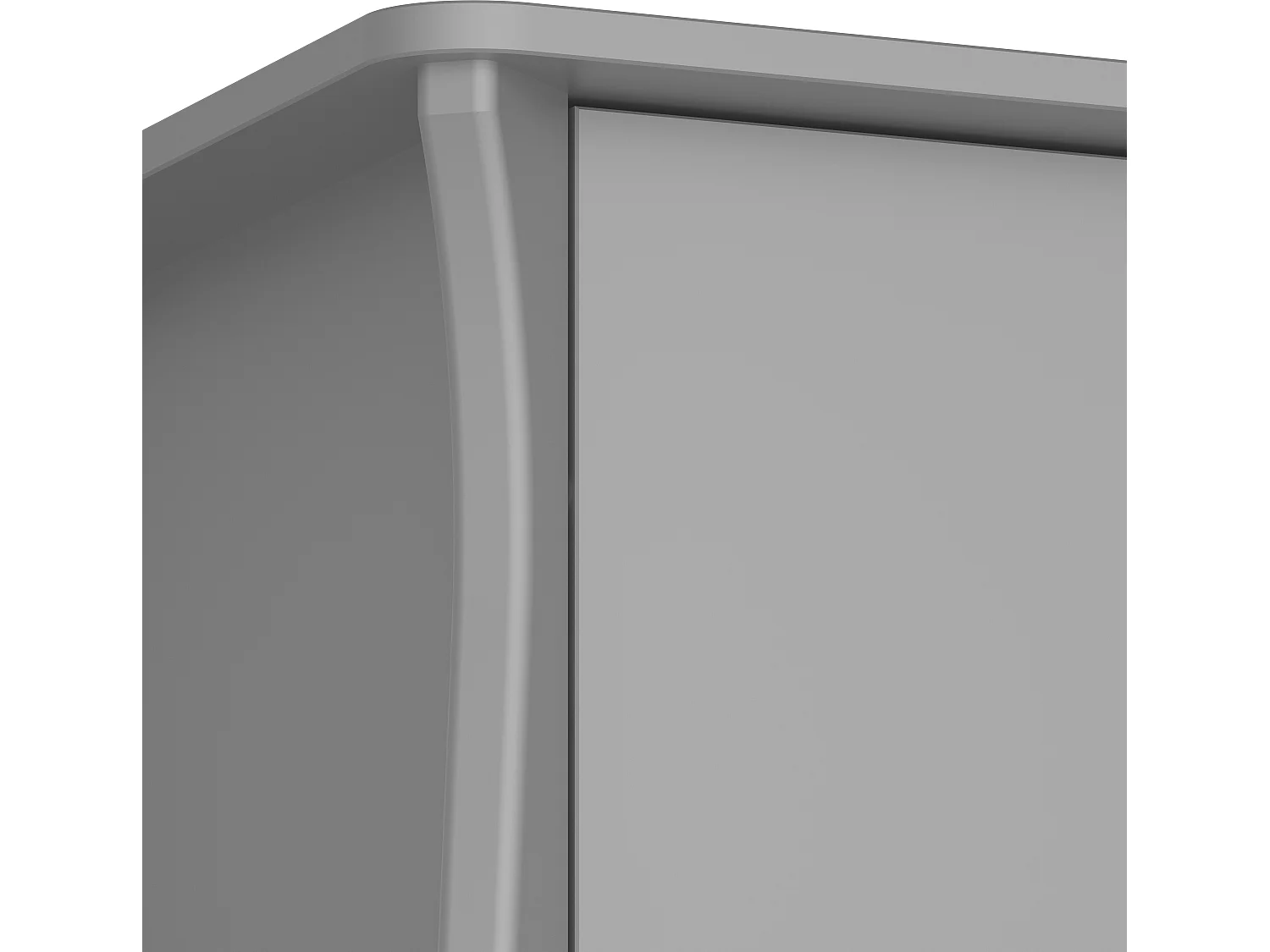 Baroque Kleiderschrank 2 Türen und 1 Schublade grau.