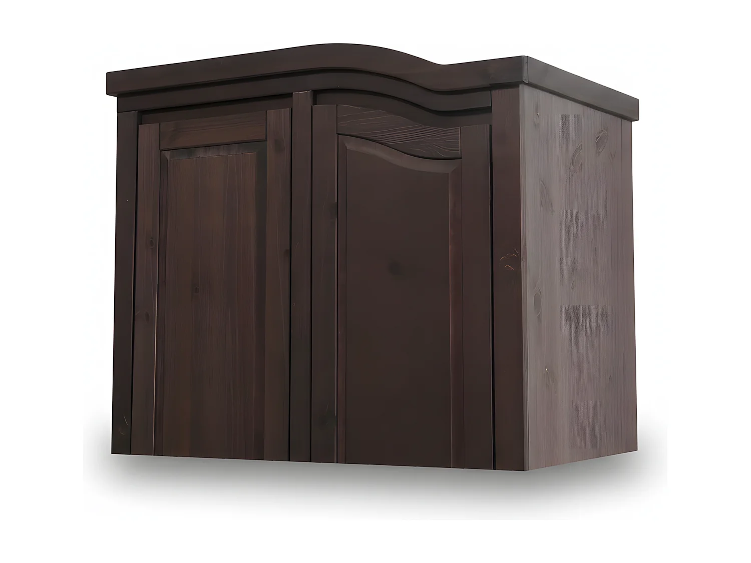 Bruine 3-deurs kledingkast Rico.