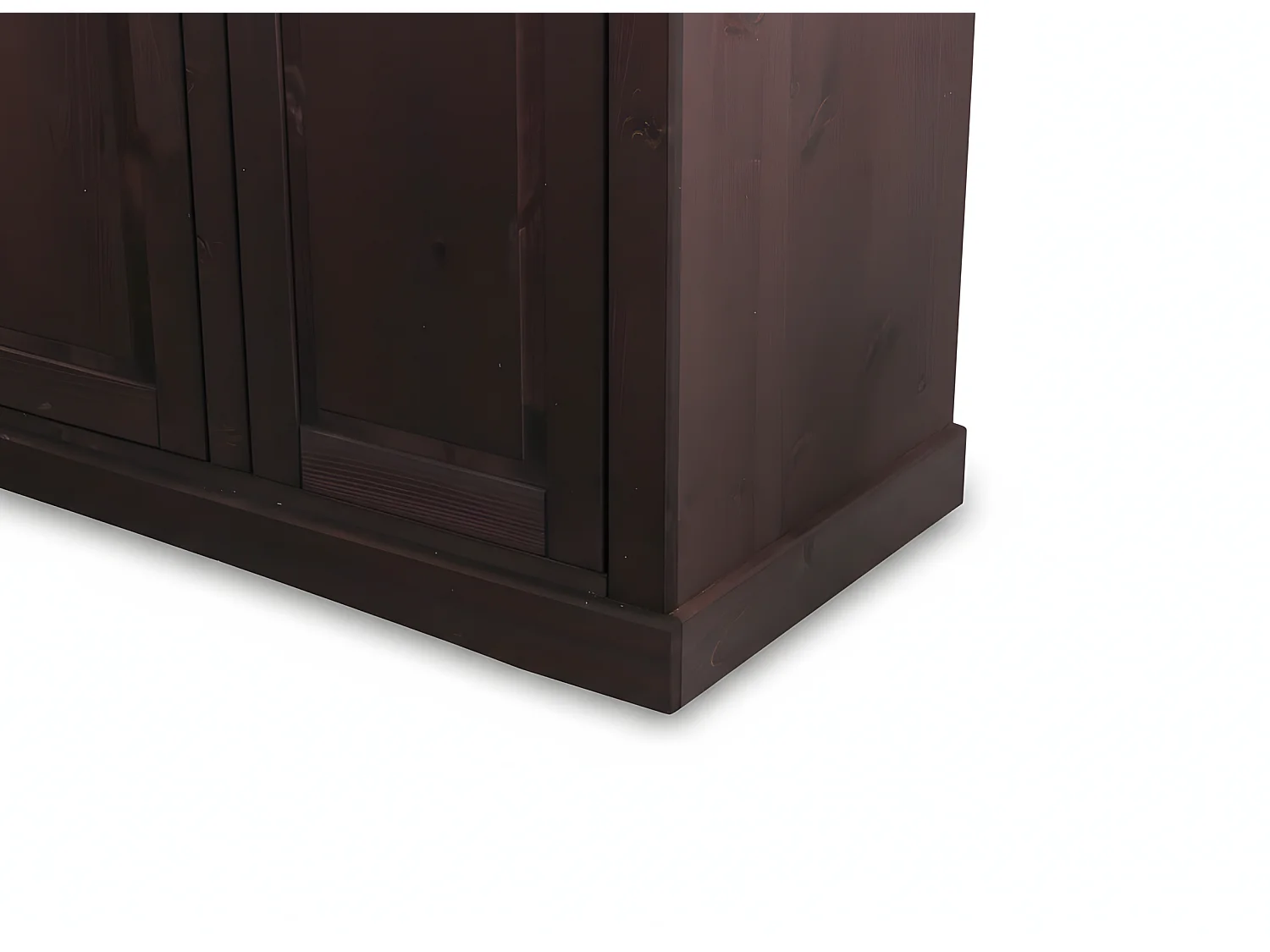 Bruine 3-deurs kledingkast Rico.