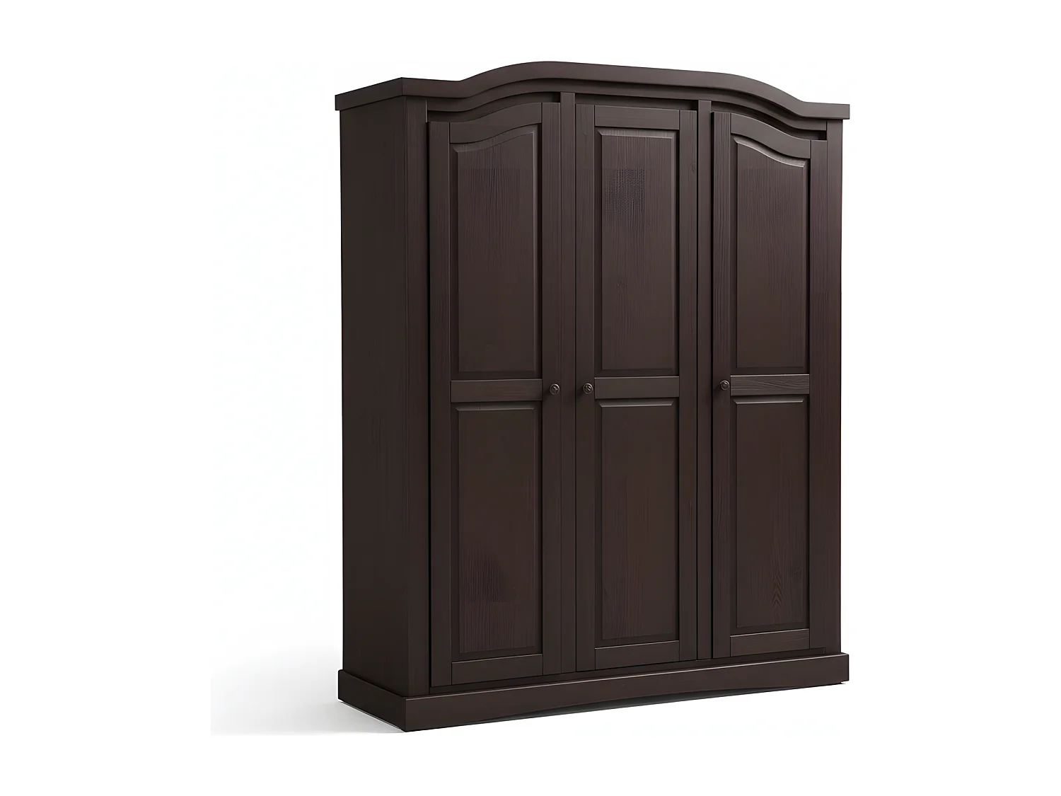 Bruine 3-deurs kledingkast Rico.