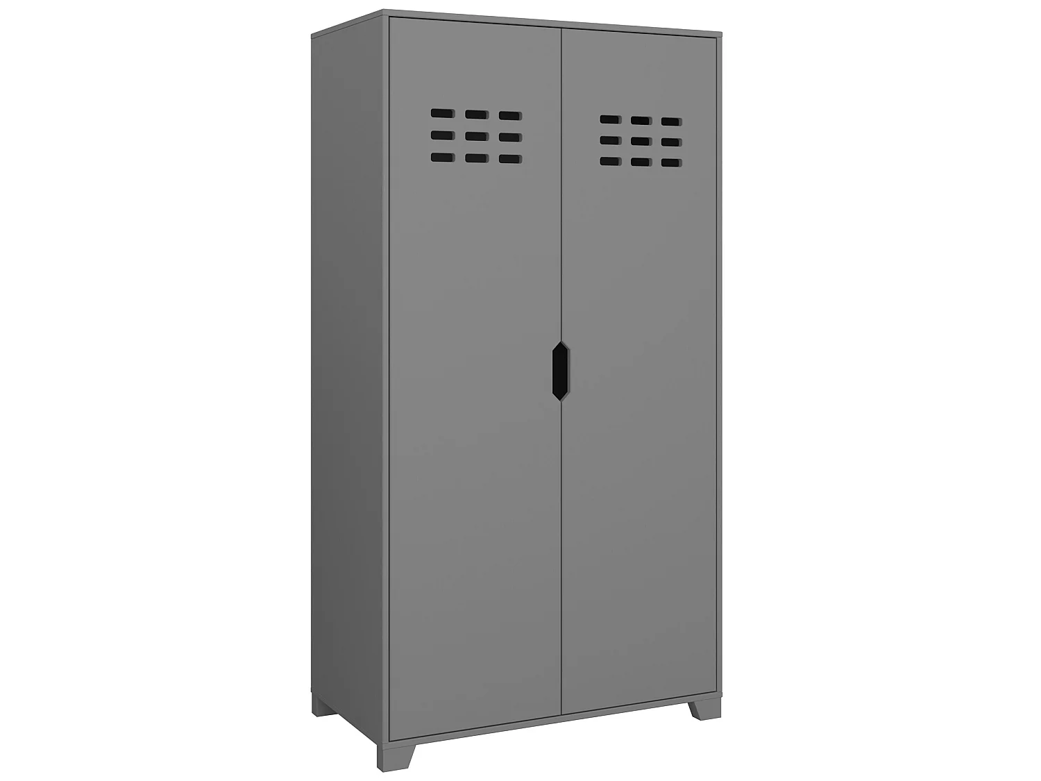 Loke Armoire à 2 portes, gris laqué.
