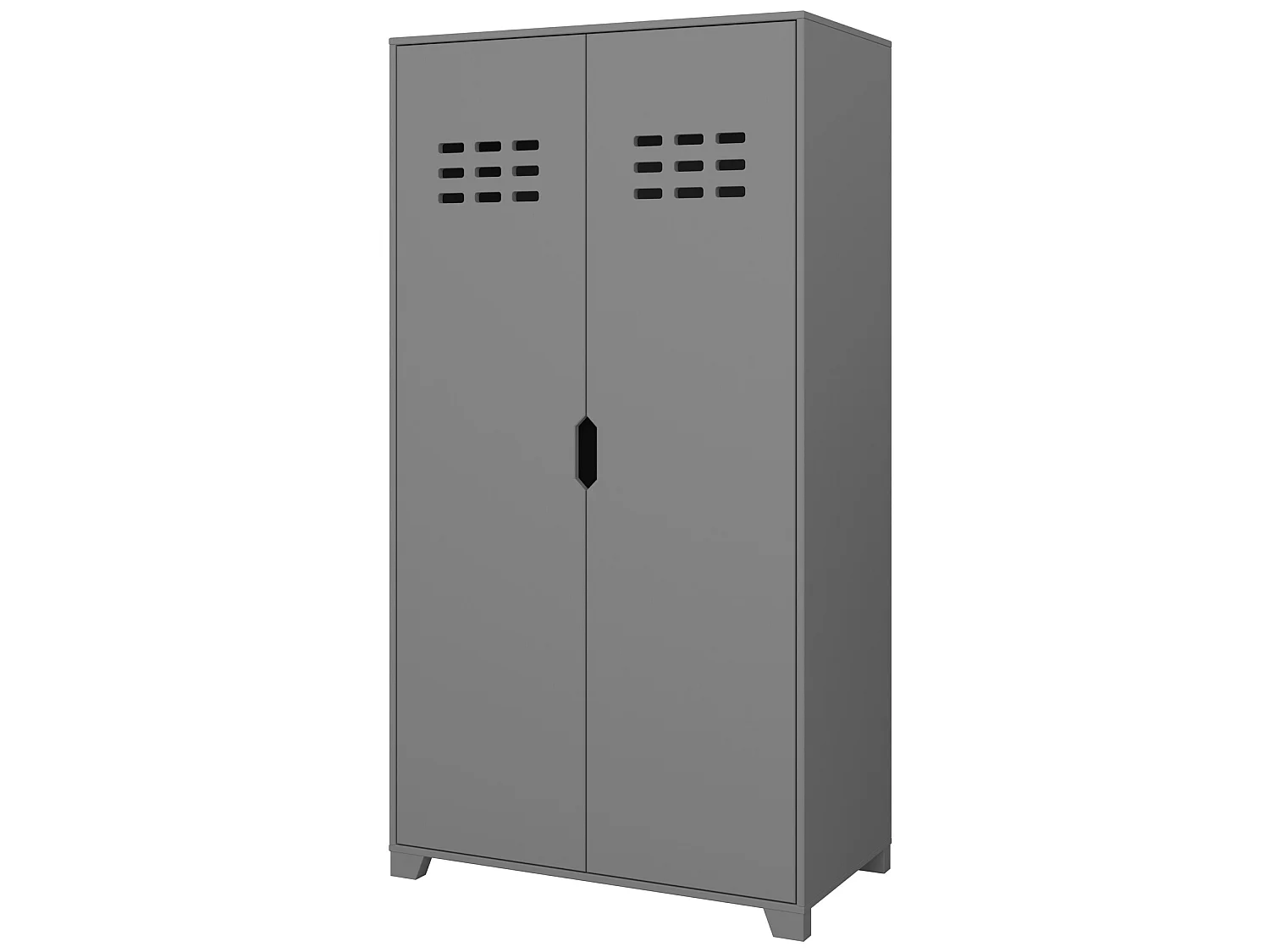 Loke Armoire à 2 portes, gris laqué.
