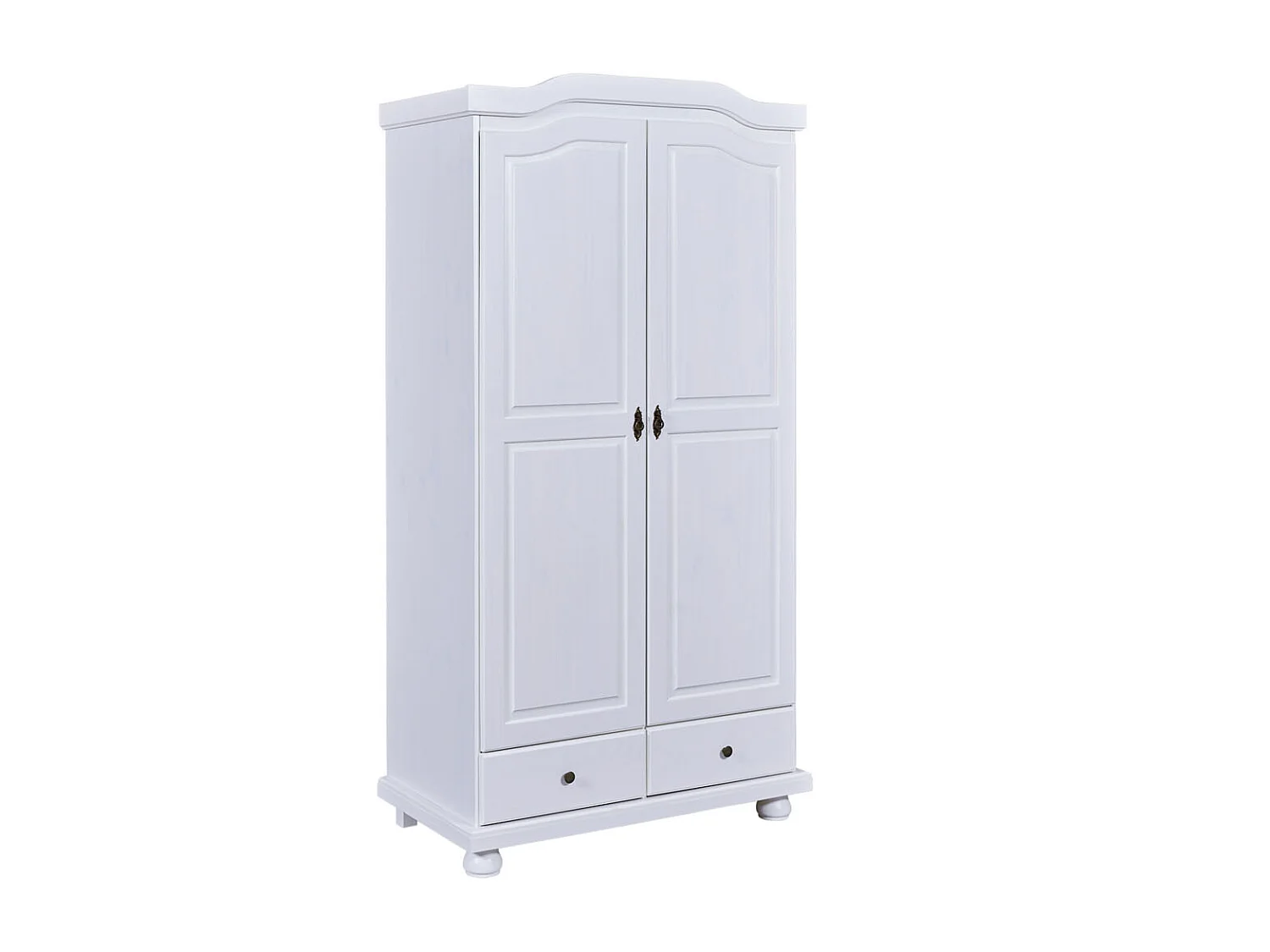 Reusal Armoire 2 portes, 2 tiroirs, blanc.