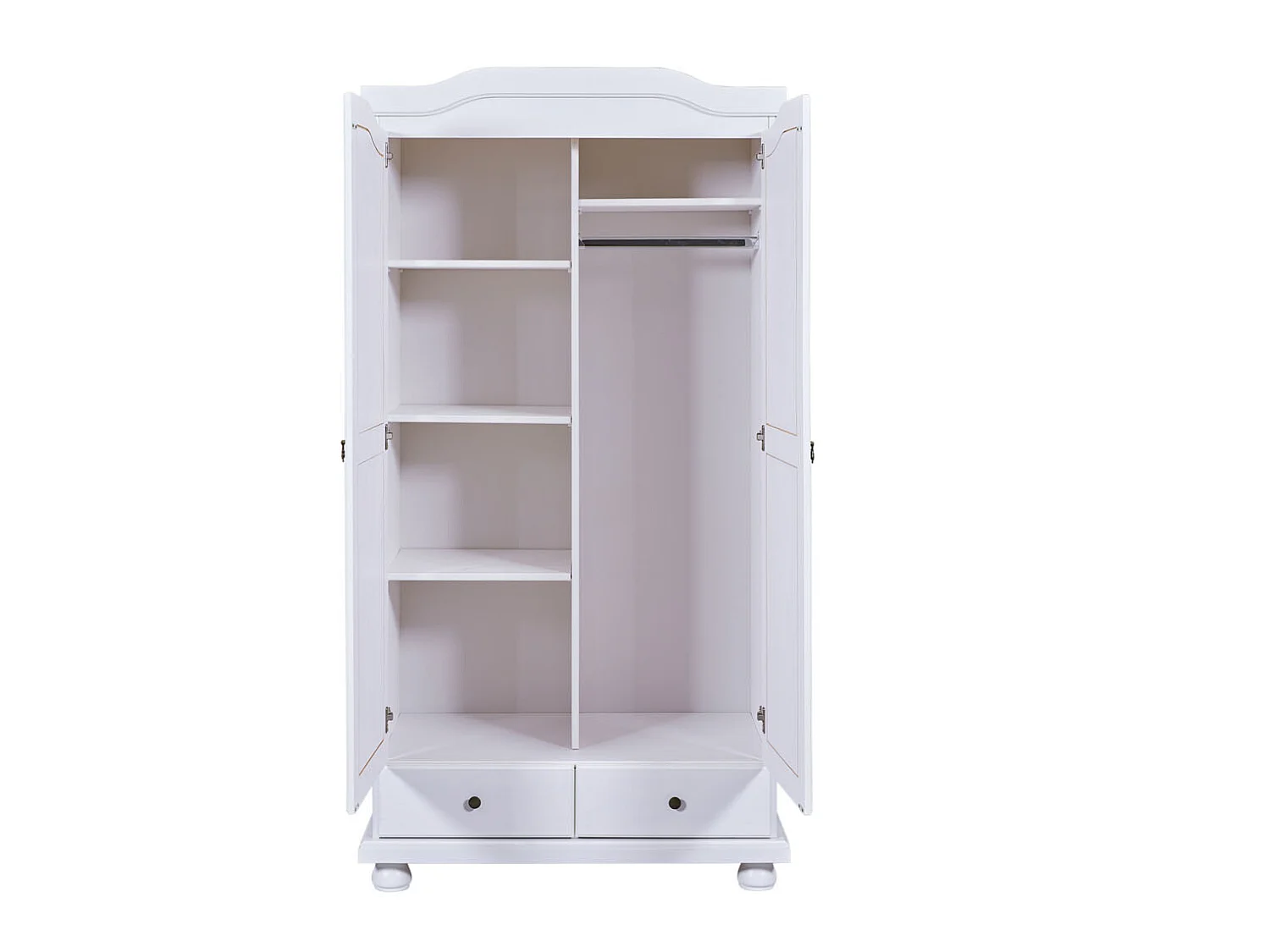 Reusal Armoire 2 portes, 2 tiroirs, blanc.