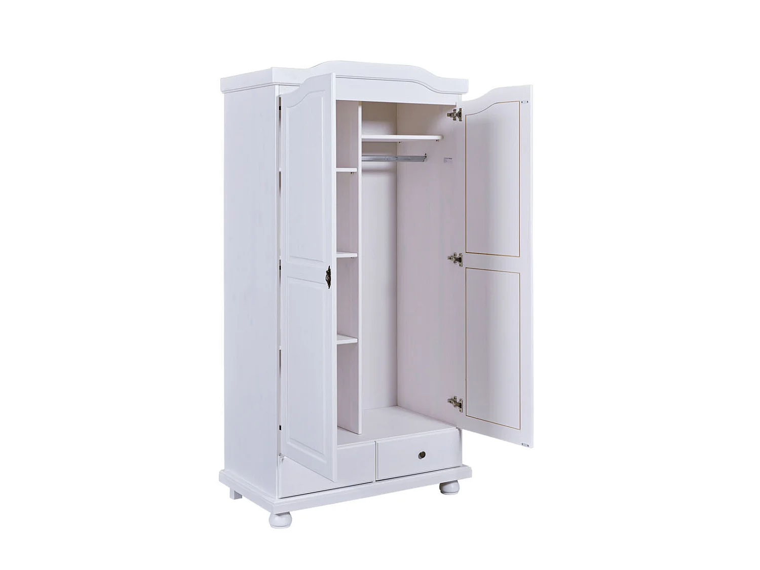 Reusal Armoire 2 portes, 2 tiroirs, blanc.