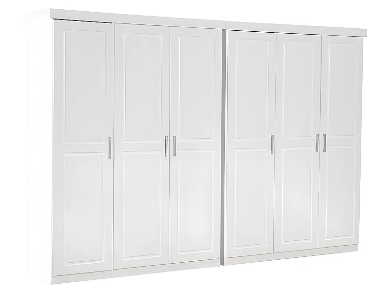 Magnus Kleiderschrank 6-Trg. Breite 280 cm, Höhe 190 cm weiß.