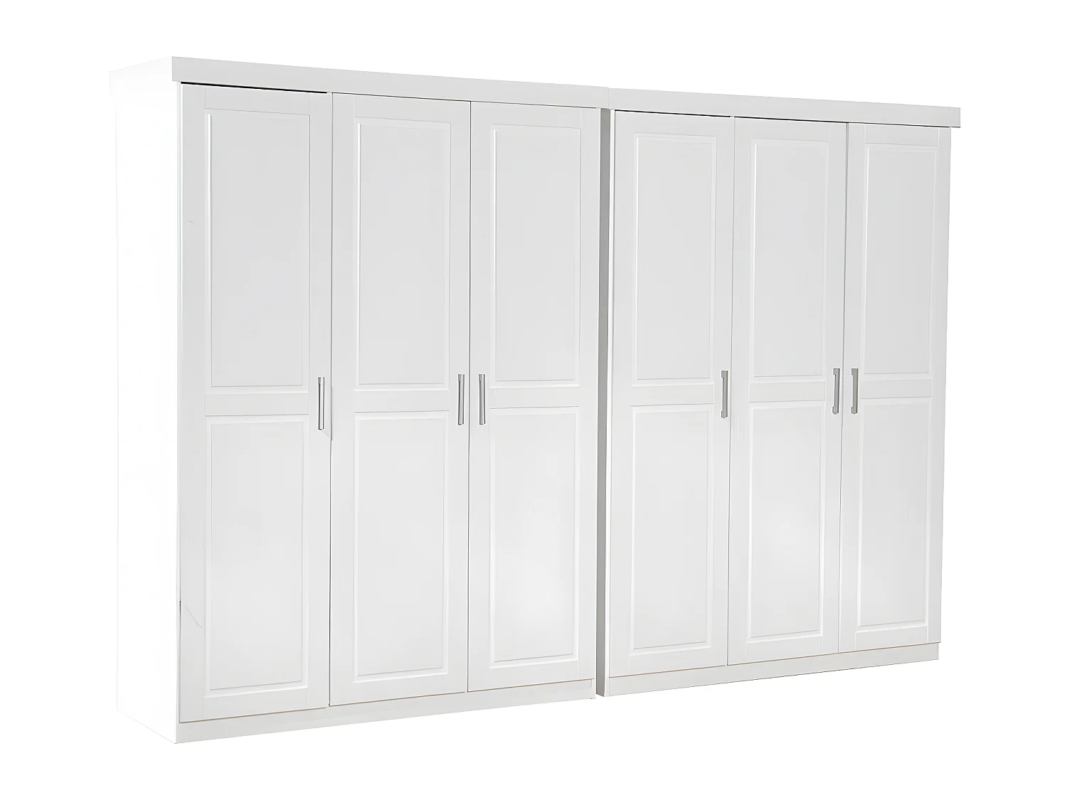 Magnus Armoire à vêtements 6 pièces, largeur 280 cm, hauteur 190 cm, blanc.