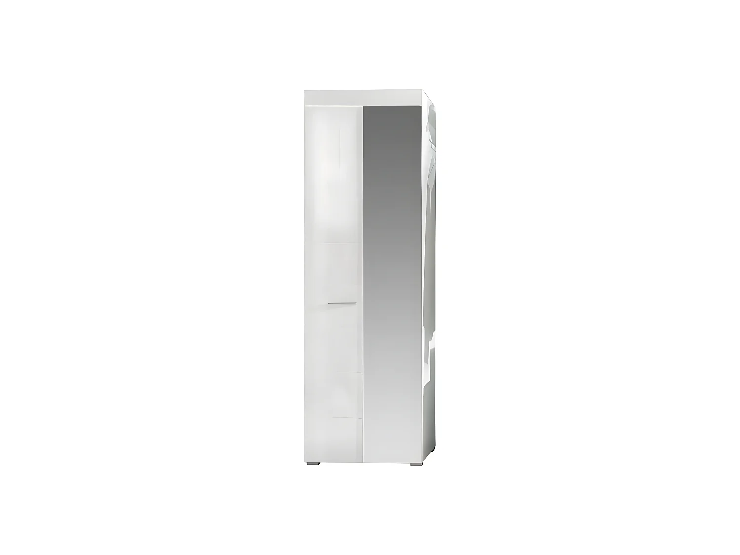 Amira Armoire 2 portes, blanc, blanc brillant.