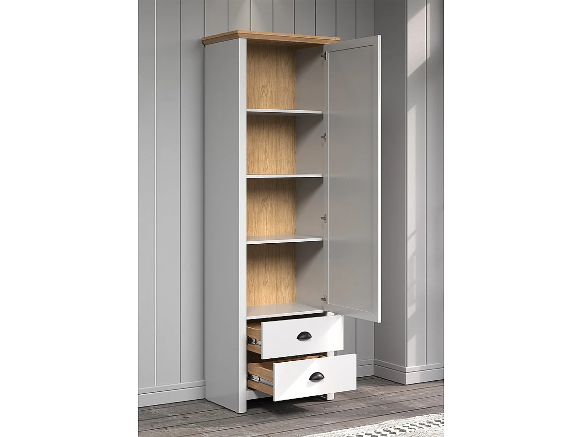 Szafka do przedpokoju 1 drzwi i 2 szuflady L65 cm - LANDSIDE