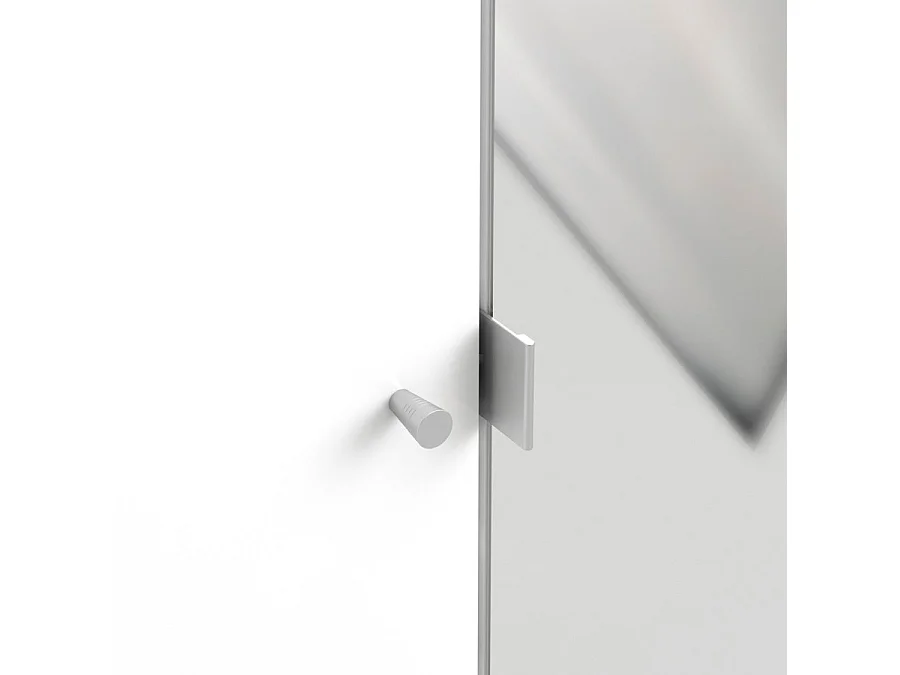 Saskia Armoire 2 portes, 2 portes miroirs, finition chêne structuré, blanc brillant.