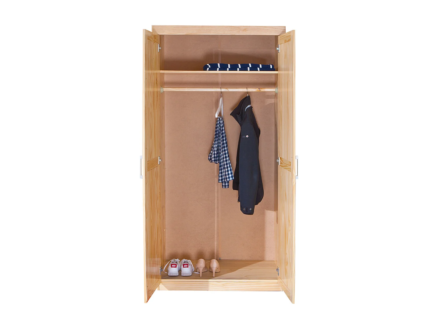 Leovra Armoire 2 portes, naturel.