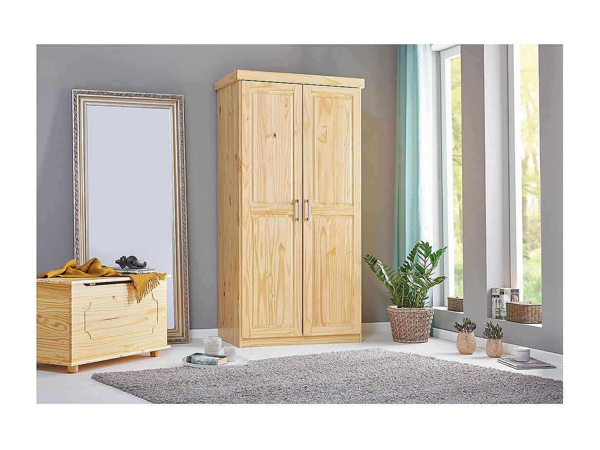 Leovra Armoire 2 portes, naturel.