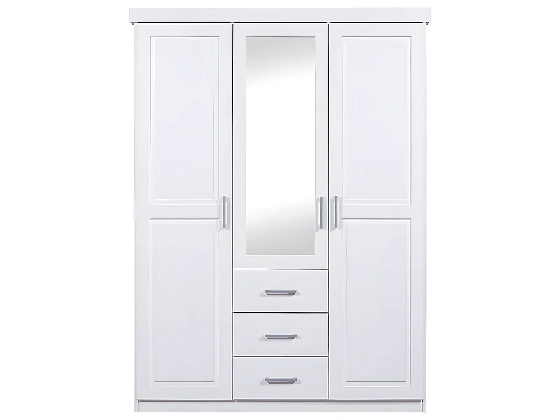 Gerpa Armoire 2 portes, 1 porte miroir, 3 tiroirs blanc.