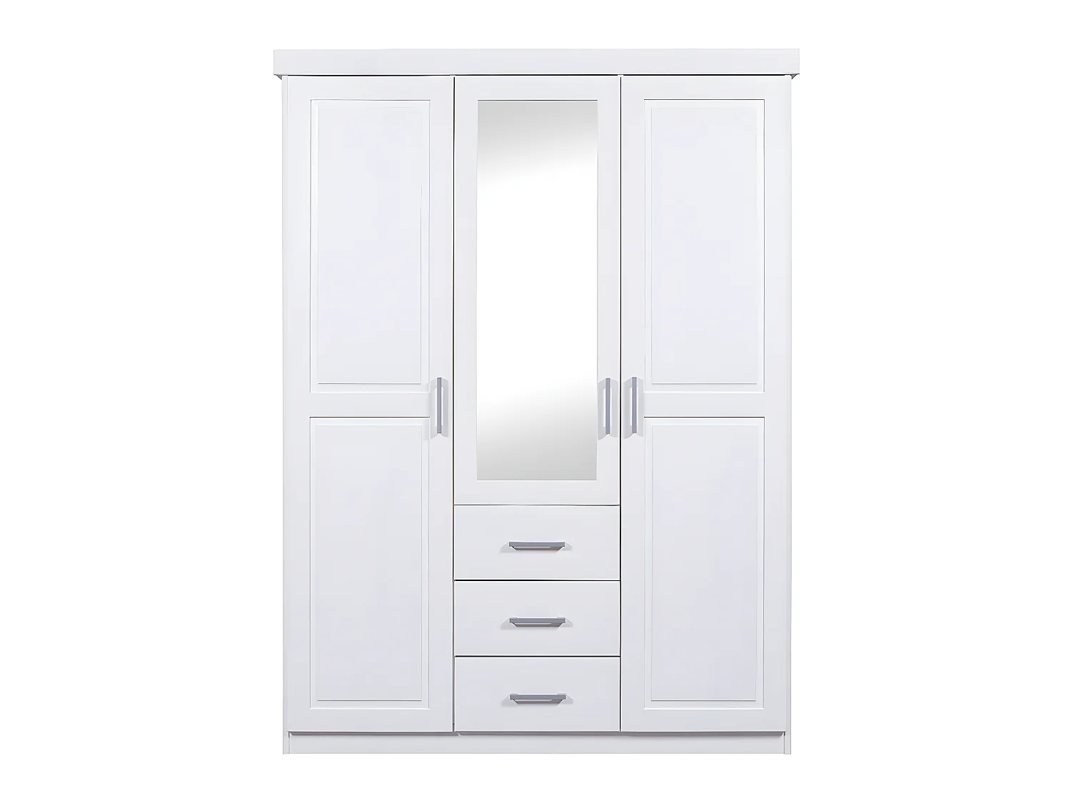 Gerpa Armoire 2 portes, 1 porte miroir, 3 tiroirs blanc.