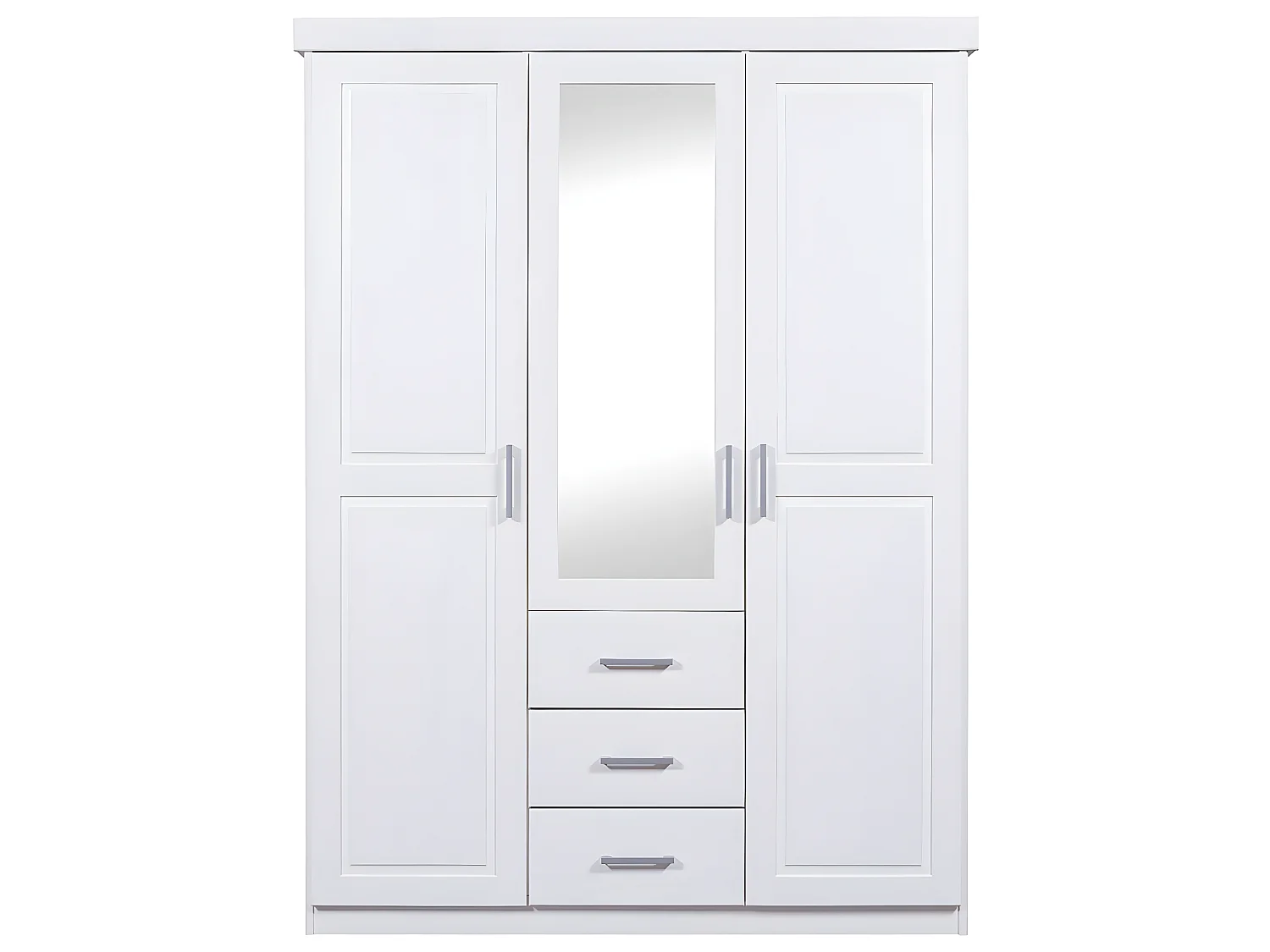 Gerpa Kleiderschrank 2 Türen, 1 Spiegeltür, 3 Schubladen weiss.