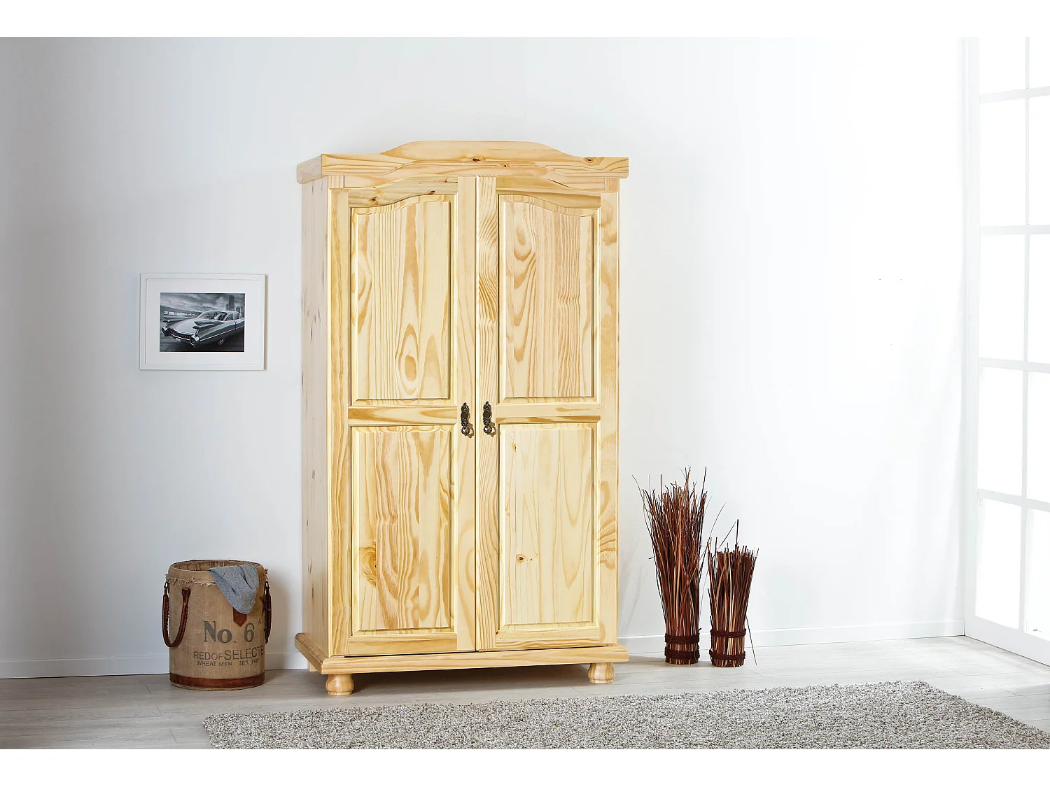 Gends Kleiderschrank 2 Türen, natur.