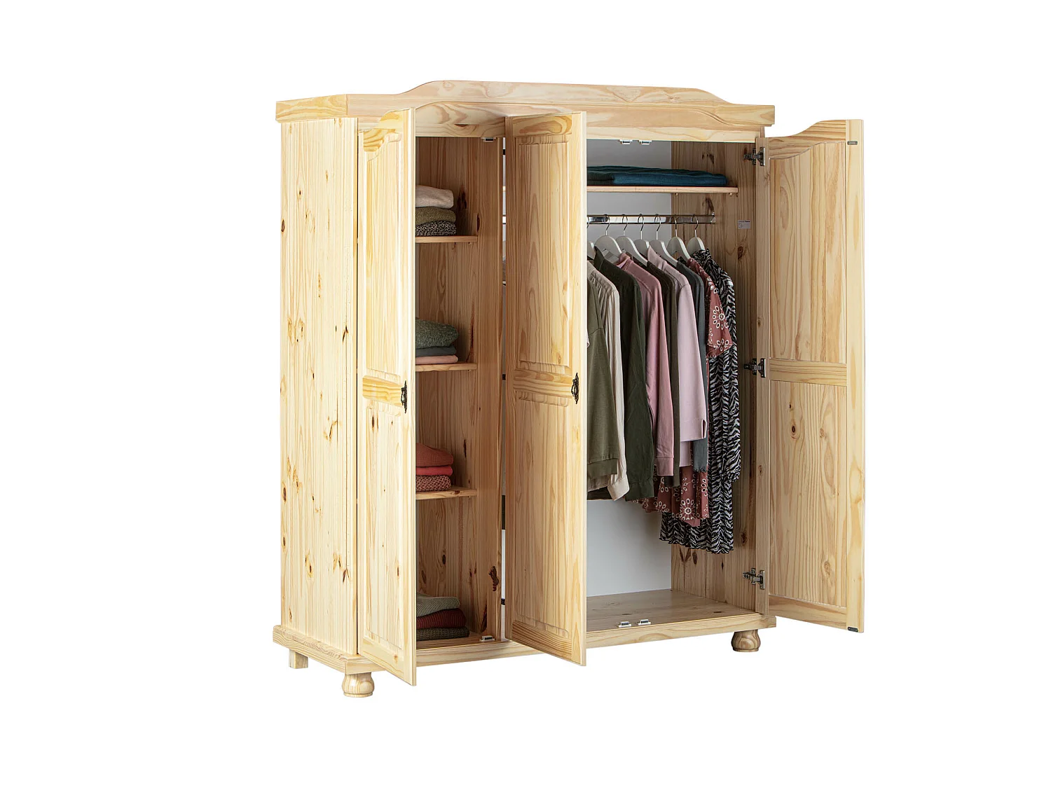 Bepam Kleiderschrank 3 Türen,natur.