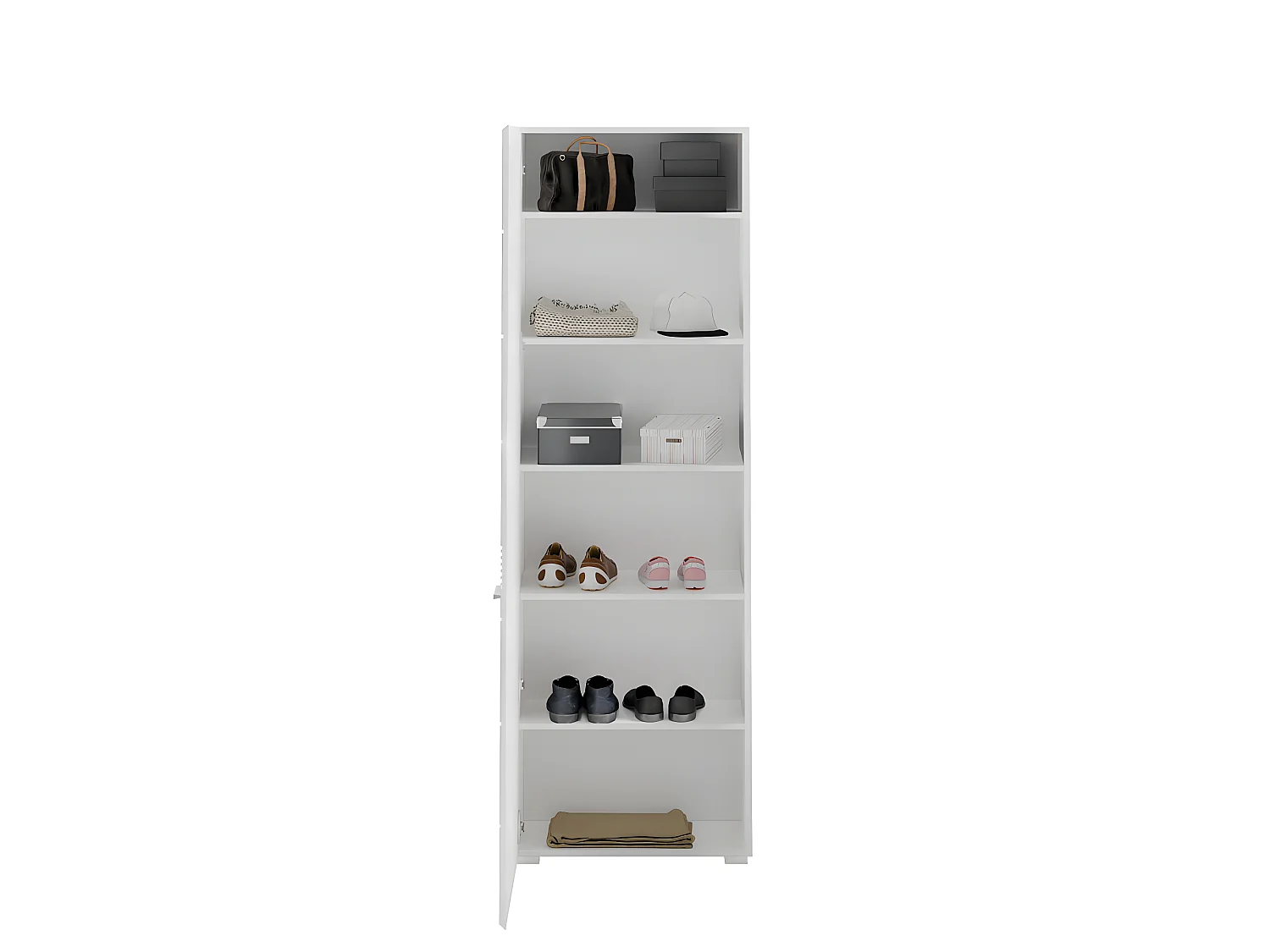 Linus armoire de rangement 1 portes blanche.