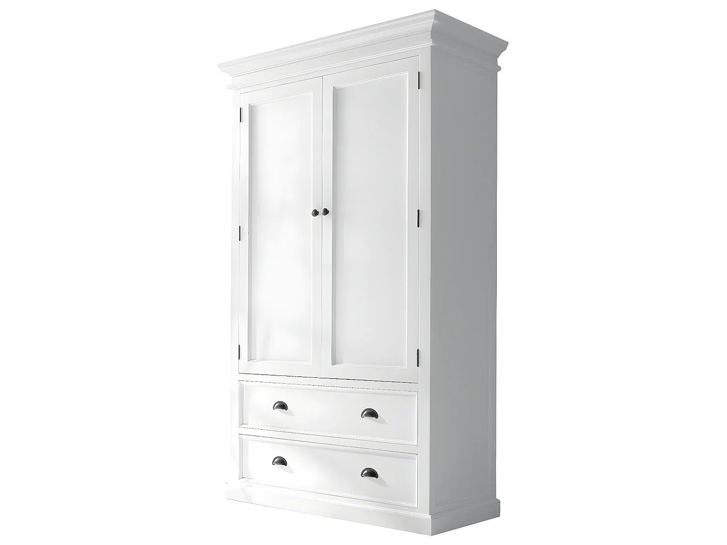 Halifax Armoire avec 2 tiroirs et 2 portes, blanc.