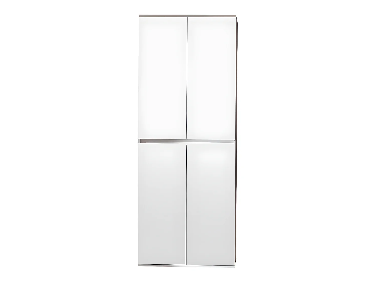 Minor Armoire 4 portes, blanc, miroir.