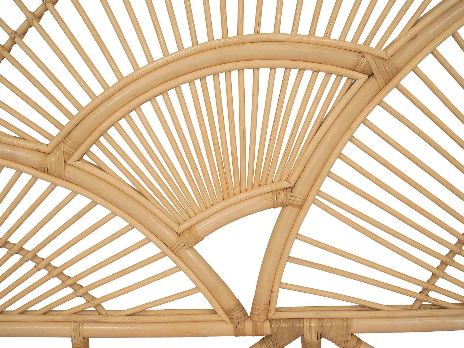 Bett-Kopfteil 140 cm - Rattan - Holzfarben - EFELA