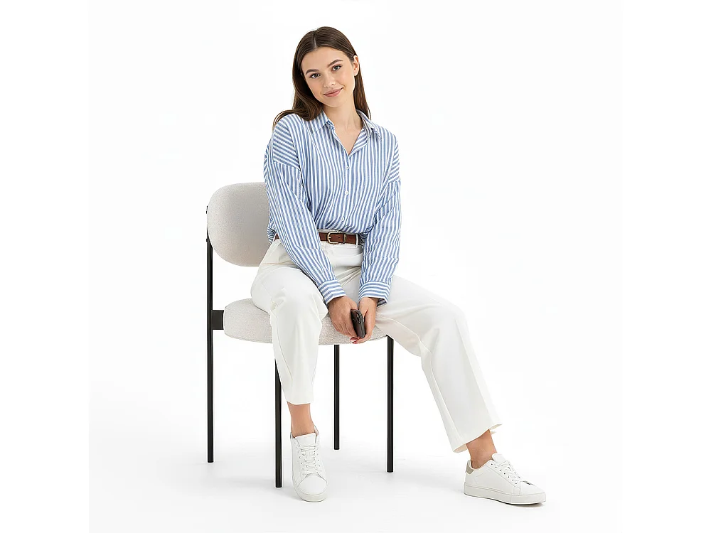 4er-Pack - Esszimmerstuhl - Bezogen mit Bouclé-Stoff - Schwarzes Metall - Margot