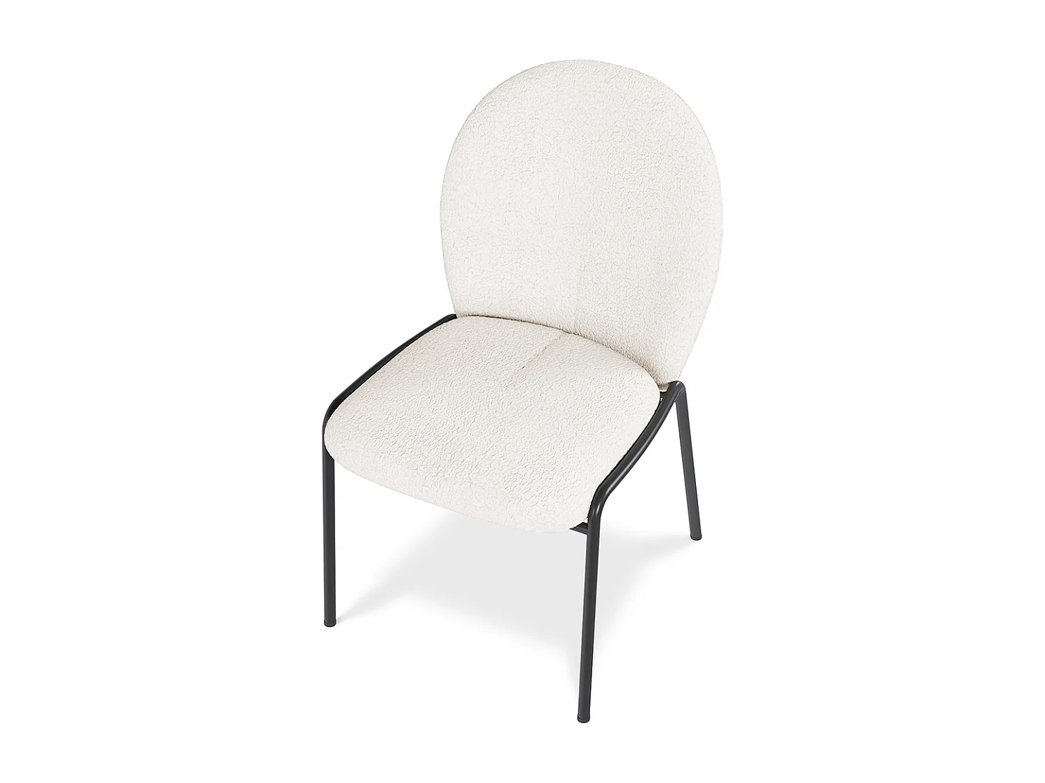 Sedia da pranzo - Tappezzeria in tessuto Bouclé - Erys