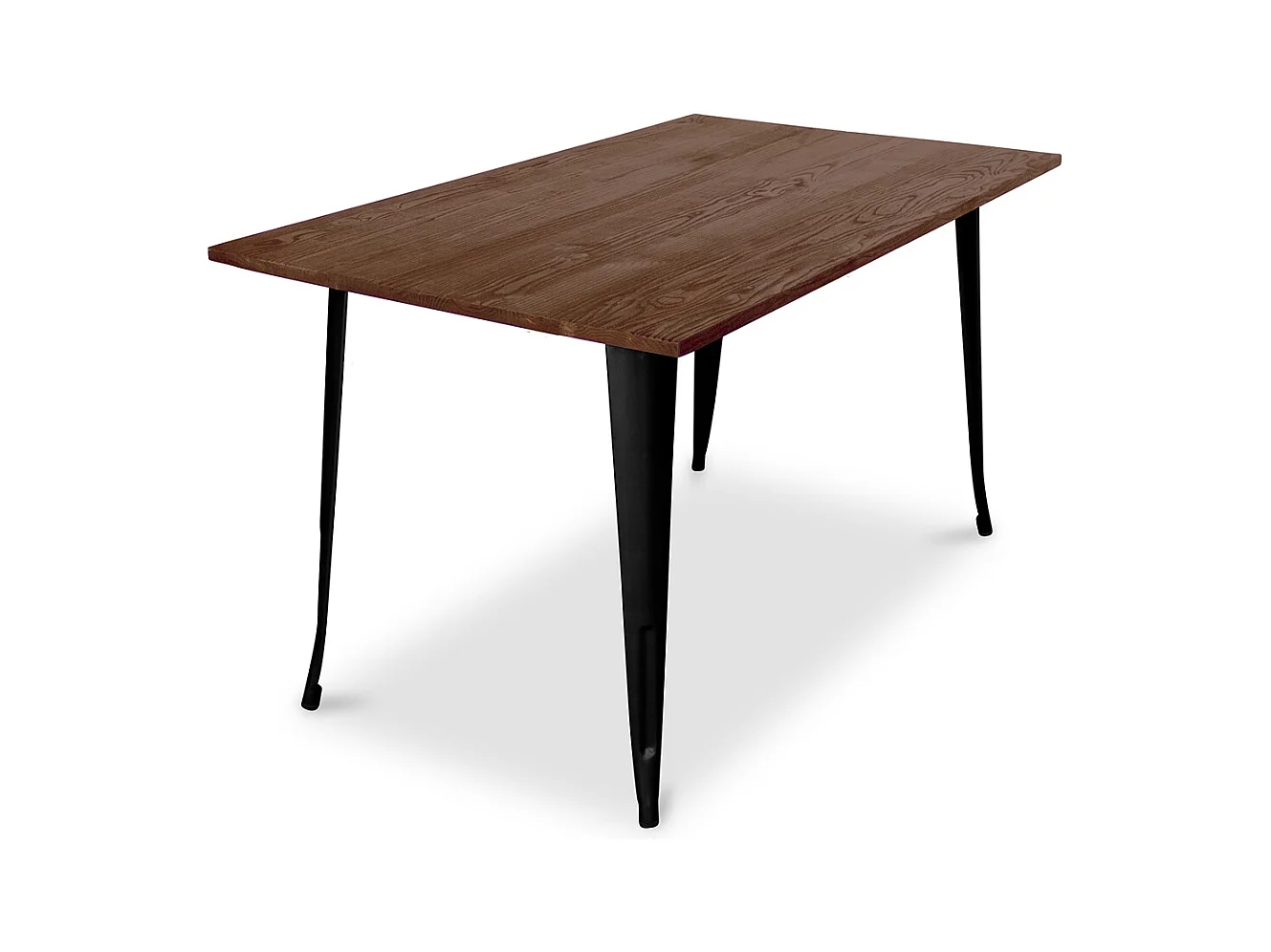 Table à manger rectangulaire - Industrielle - Bois - Tawny Noir