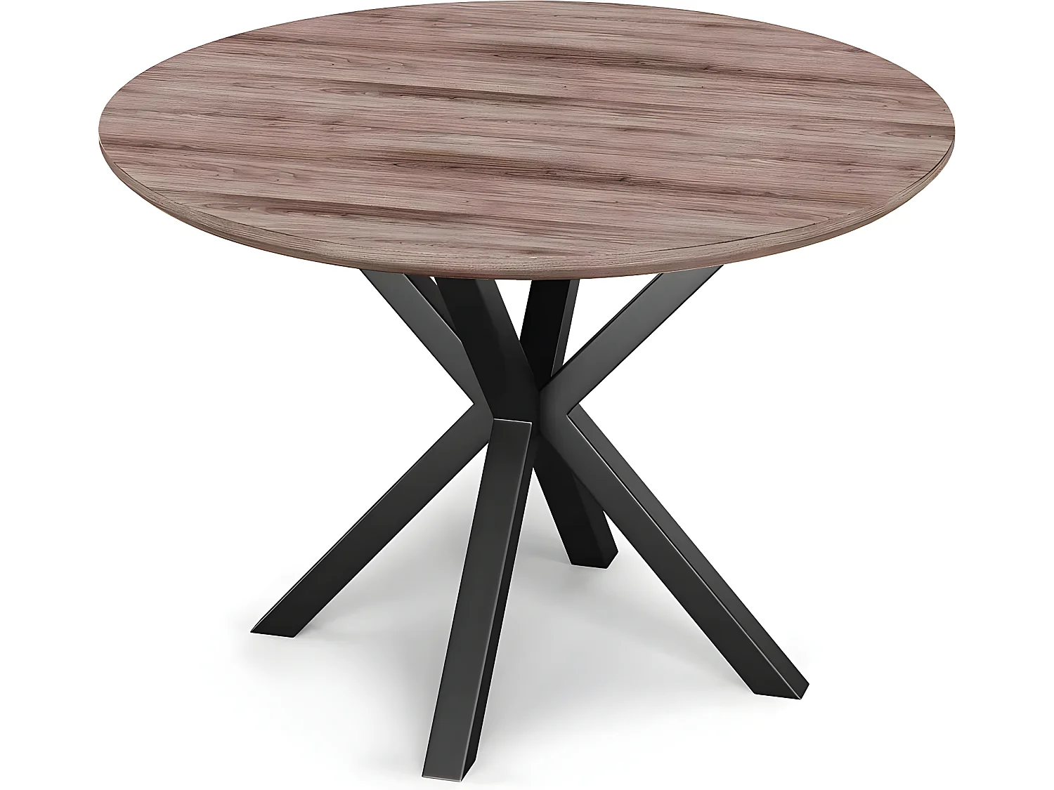 Runder Esstisch - Industrial Style - Holz und Metall - Bayron