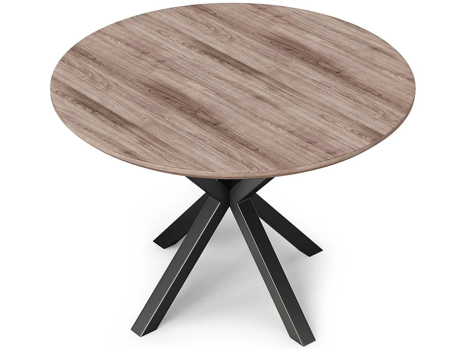 Runder Esstisch - Industrial Style - Holz und Metall - Bayron