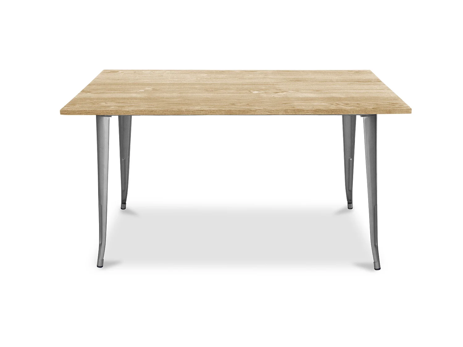 Mesa de Comedor Rectangular - Diseño Industrial - Madera - Troy