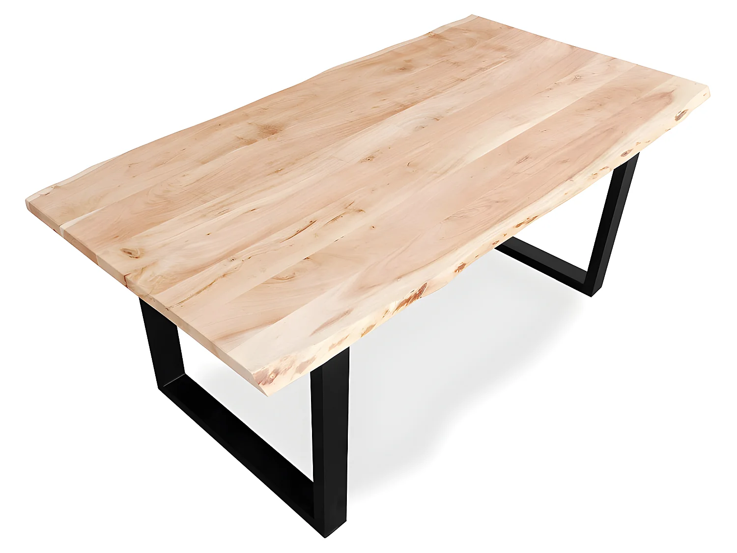 Vida Designs Tavolo Da Pranzo Rettangolare 4 Posti - Stile Industriale Con Gambe A X In Metallo Nero, Piano Rovere